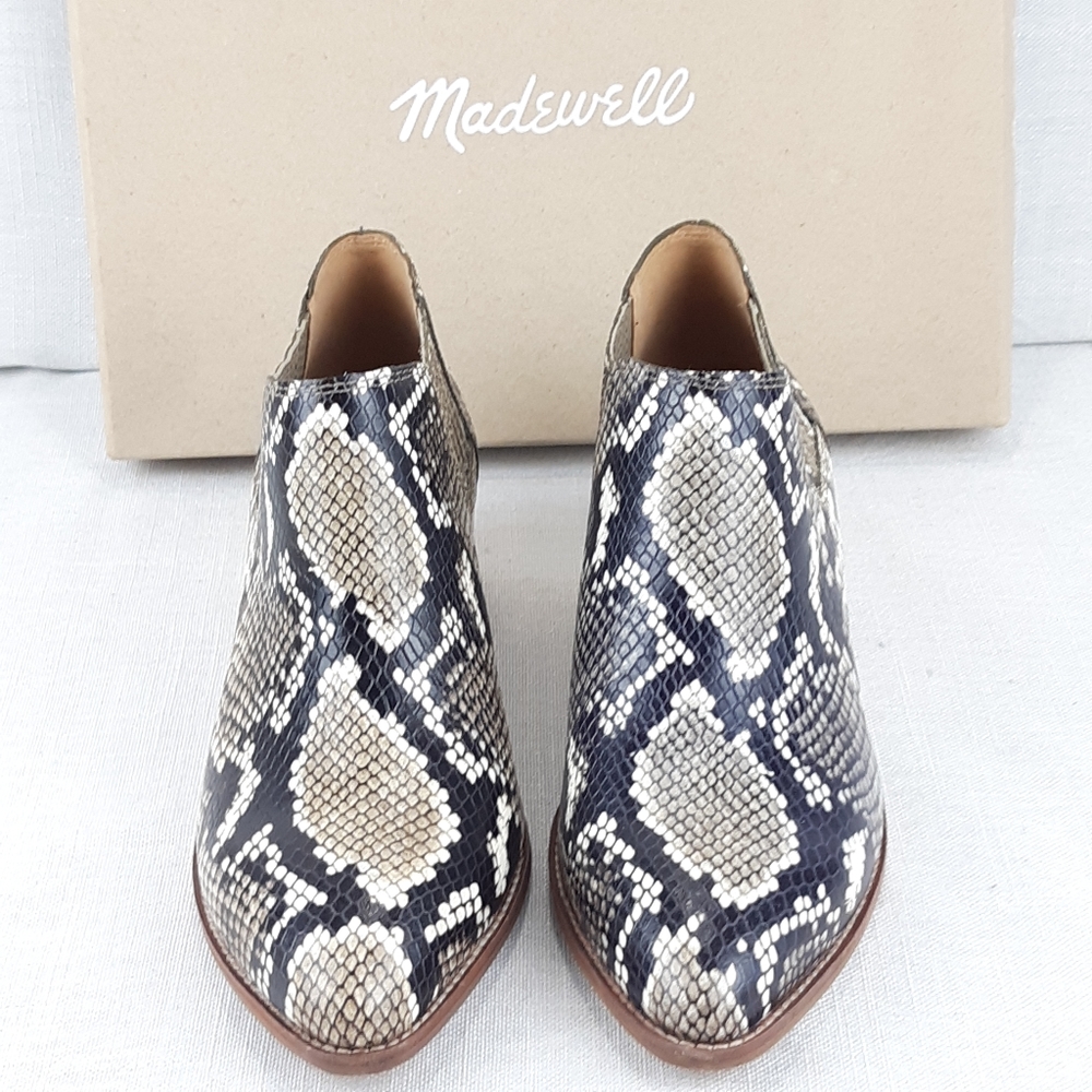 MADEWELL LOW CHELSEA BOOTS IN SNAKE EMBOSSED LEATHER - Picture 6 of 16